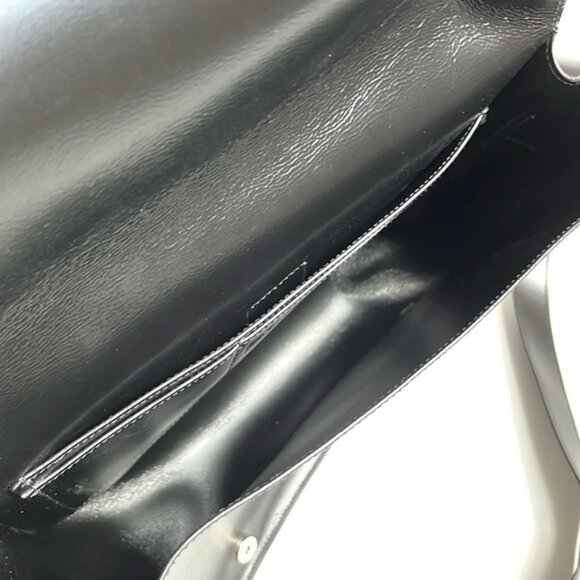 Jil Sander Navy AW/12 Black Leather Convertible Buckled-Flap Backpack main image 9